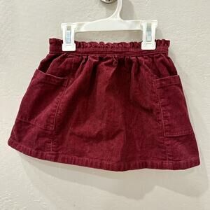 Next Burgundy Maroon Corduroy Skirt